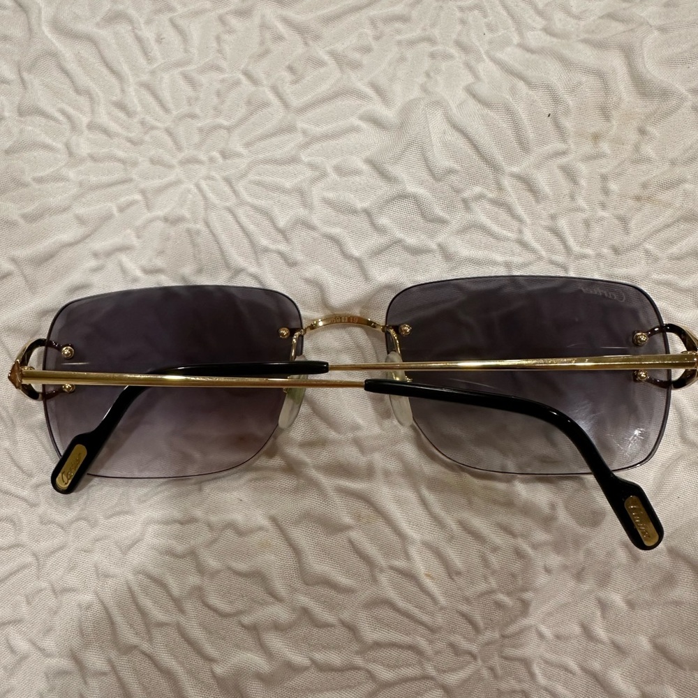 Cartier Gold and Gray Sunglasses - Picture 7 of 9